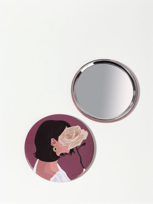 Цена за 2 шт. Зеркало карманное ДЕВУШКИ, d=7.5 см, PVC - коробка, рисунок МИКС - Qf фото 3