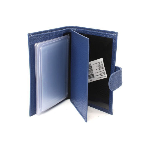 Обложка для авто+паспорт-Croco-ВП-1032 (с хляст, 5 внут карм, двойн стенка) натуральная кожа васильковый флотер (105) 265473  фото 3