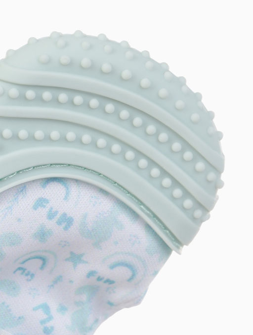 Прорезыватель на ручку для зубов «Дино», светло-серый