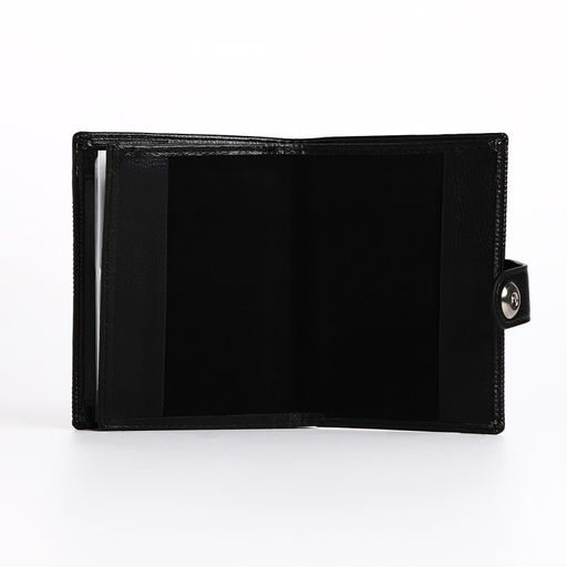 Портмоне мужское 3 в 1 на магните, для купюр, автодокументов и паспорта, цвет чёрный - Simaland фото 6