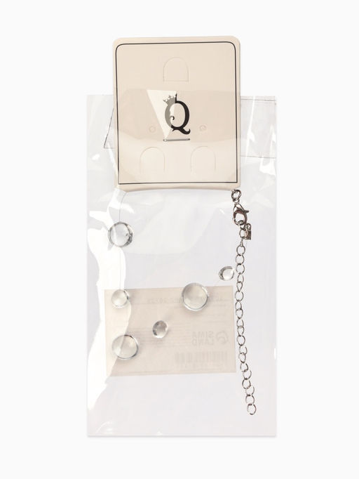 Браслет на леске «Капля росы», былый в серебре