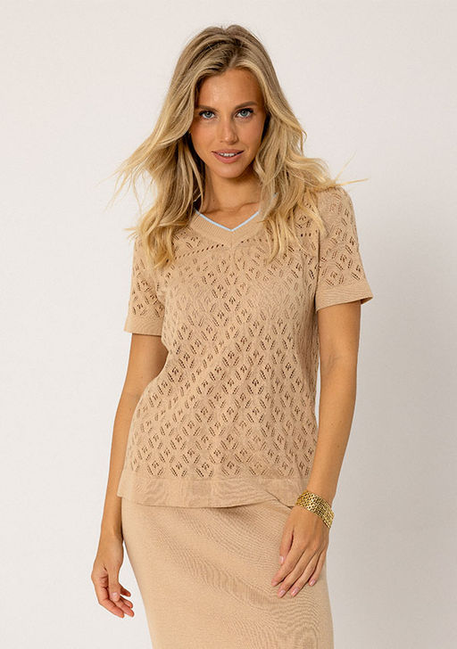 SS-2546 джемпер женский бежевый - Mozart фото 5