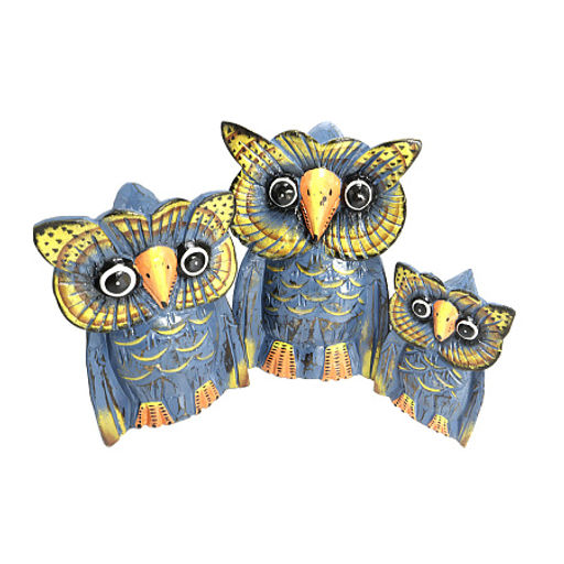 Статуэтка Три совы дерево албезия 25см-20см 15см символ благополучия и процветания в семье