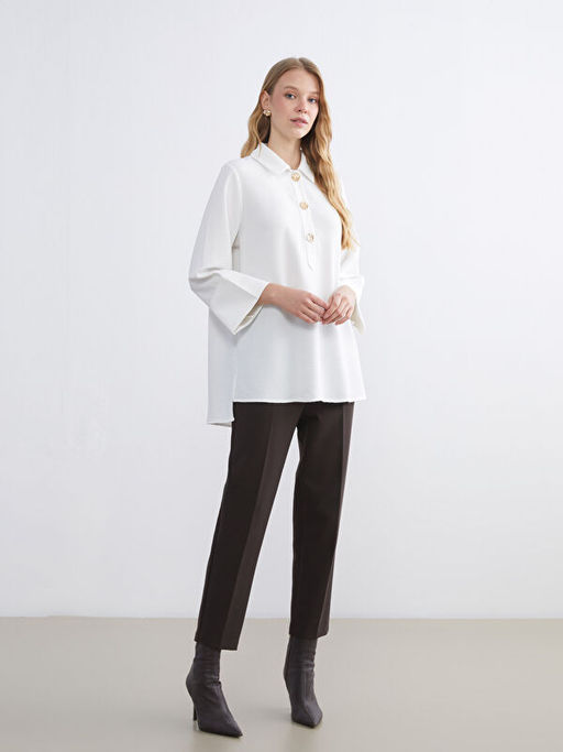 G?mlek Yaka Oversize Kad?n Tunik