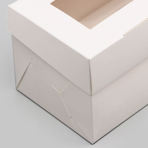 Цена за 2 шт. Коробка для 3 капкейка с окном, целлюлоза, белый, 25×10×10 см