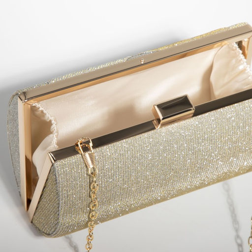 Сумка-клатч на фермуаре, цвет золотой - Simaland фото 5