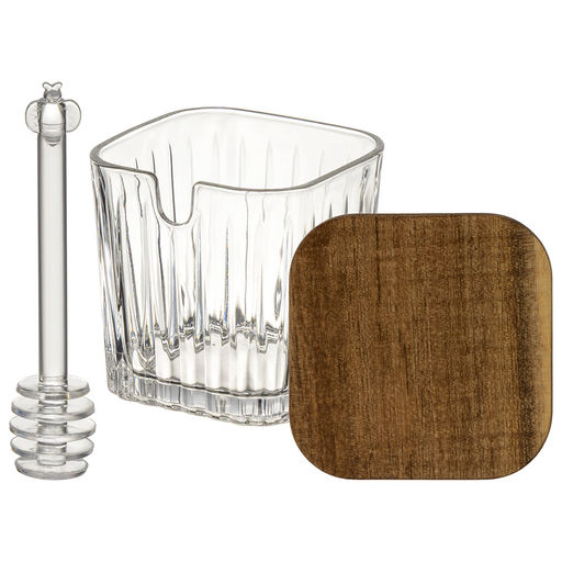 НАБОР БАНОК NATURE ДЛЯ МЕДА/САХАРА С ПАЛОЧКОЙ/ЛОЖКОЙ 300 МЛ/2 ШТ - Lefard фото 3