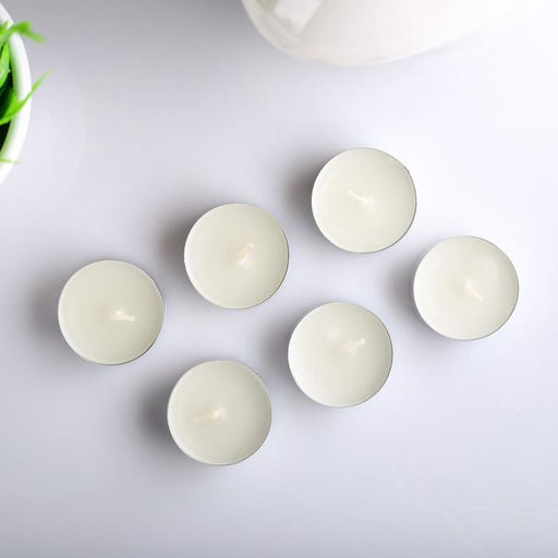 Набор свечей ароматических чайных «Жасмин», 3.8×1.6 см, 3.5 ч, 12 г, 6 шт.