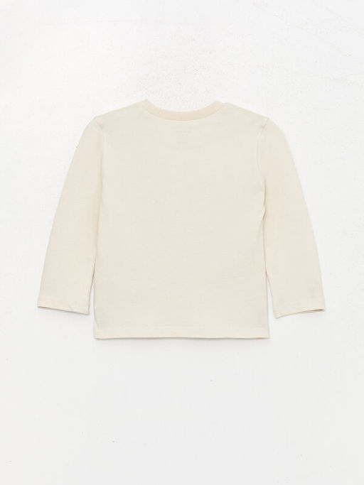 Bisiklet Yaka Uzun Kollu Bask?l? Erkek Bebek Ti??rt 2li - Waikiki фото 3