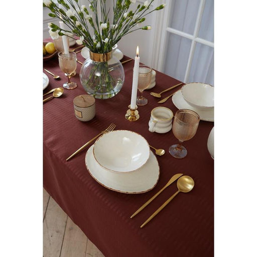 Скатерть Этель Shine 150*180 +/-3см, цв.шоколад, пл. 192 г/м2, хл с ВГМО  фото 7