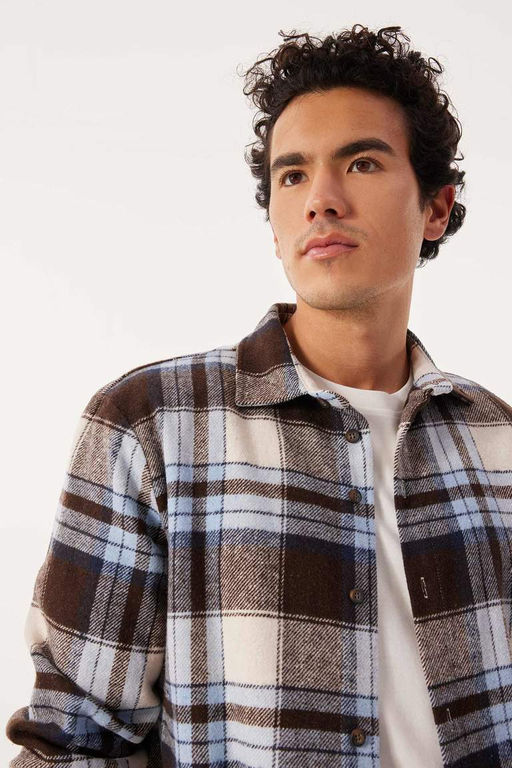 Рубашка Lumberjack с длинным рукавом в клетку обычного кроя - Defacto фото 4