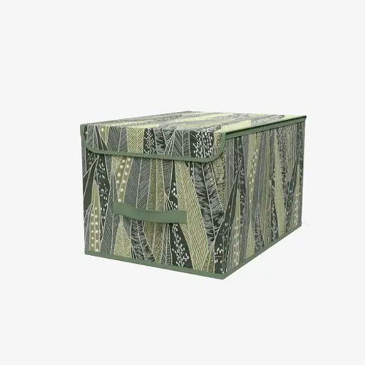 VAL GR-BOX-LM Короб стеллажный с крышкой, большой, 30*40*25 см, GREEN, шт