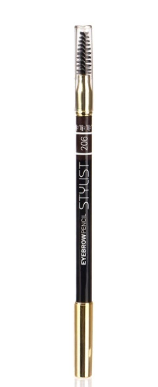 TF Карандаш для бровей EYEBROW PENCIL STYLIST CW-214 тон 206 мягкий чёрный - Triumf фото 2
