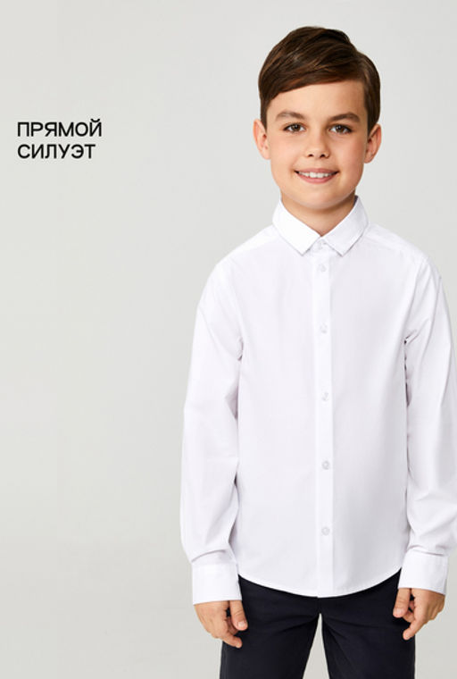 ACOOLA / Сорочка верхняя детская для мальчиков Tump белый  фото 8