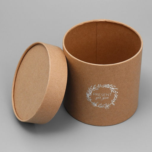 Набор шляпных коробок из крафта 2 в 1 Present for you, 12 х 12, 15 х 15 см - Дарите счастье фото 6