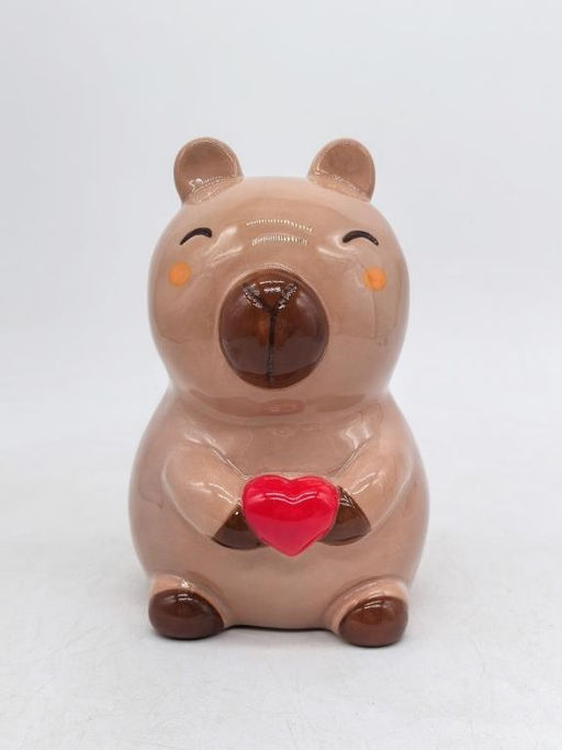 Копилка керамическая Capybara money, brown (9,2х9,2х12,1 см)