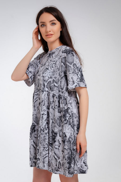 Платье женское из кулирки Бохо кобра
