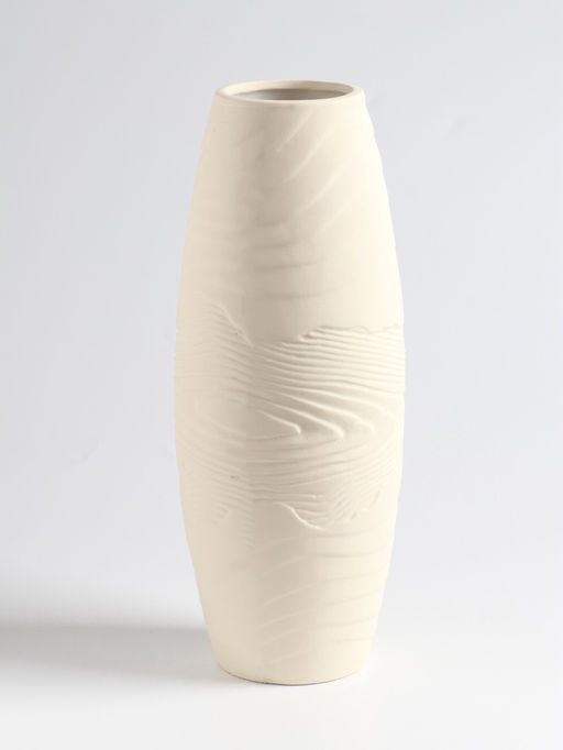 Ваза для цветов «Бего», классик, 27×9 см, керамика, бежевая