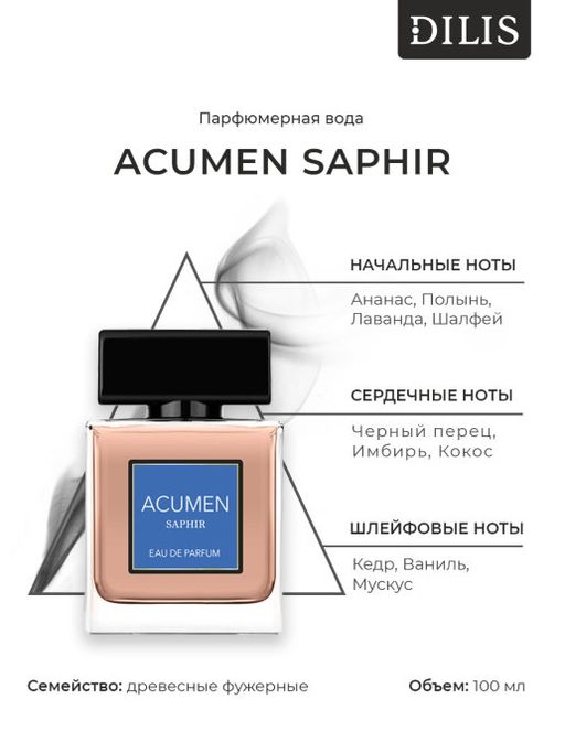 Dilis ACUMEN Saphir Парфюмерная вода для мужчин 100 мл  фото 5