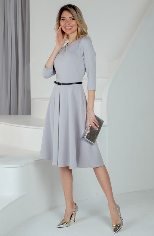 Романтичное платье светло-серый - Donna saggia фото 3