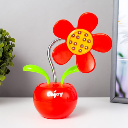Настольная лампа «Цветок» LED 2Вт USB МИКС 12×27 см RISALUX