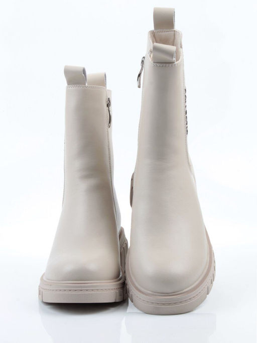 04-PAM370-2Z LT. BEIGE Ботинки зимние женские (натуральная кожа, 100% шерсть)