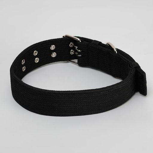 Ошейник четырехслойный, 80 х 4,9 см, ОШ 65-75 см, полиэстер, чёрный - Пижон фото 2