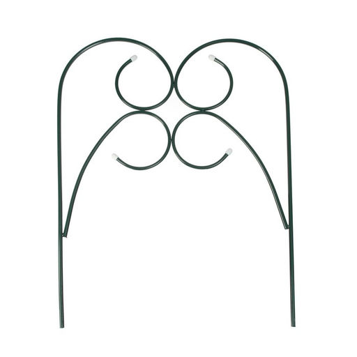 Ограждение декоративное, 55×300 см, 5 секций, металл, зелёное, «Садовод»