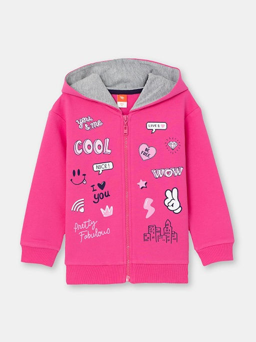 CRB wear/CSKG 63039-46-304 Толстовка для девочки, циклама/Ex.Cherubino  фото 3