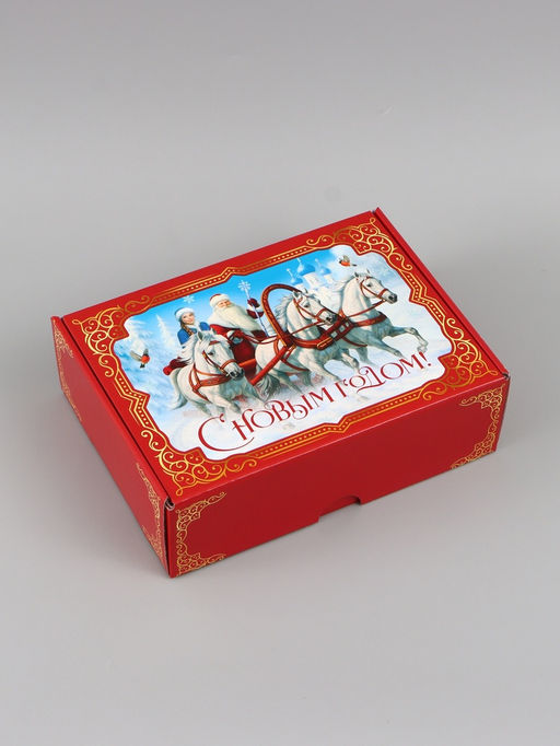 Коробка подарочная, самосборная «Красная сказка»,30.7×22×9.5 см
