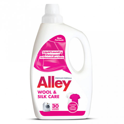 Жидкий стиральный порошок для белья "Alley" 1,5л, "Wool Silk", для стирки шерстяных и шелковых изделий (Турция)