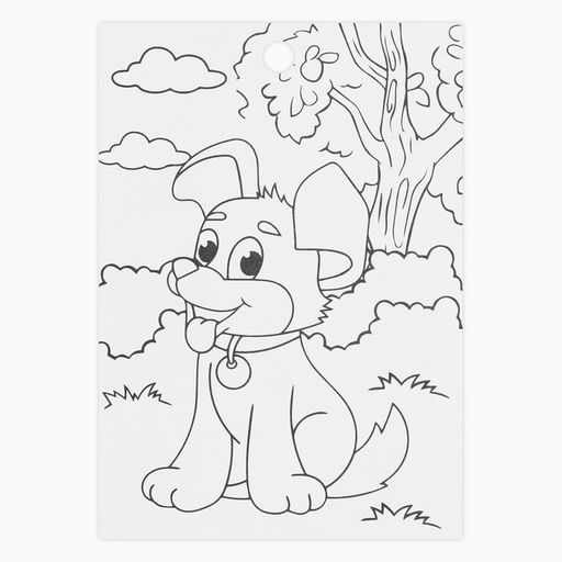 Цена за 10 шт. Наклейки детские бумажные «Котики и пёсики», c раскраской, 11×15.5 см