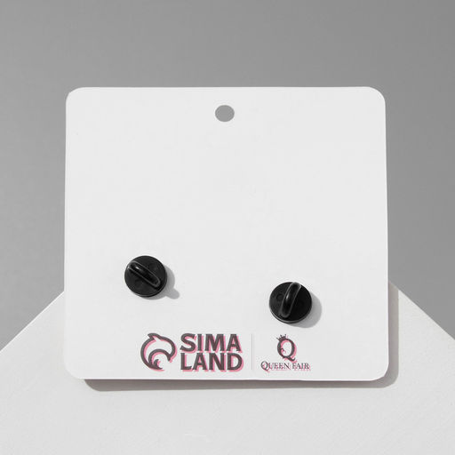 Набор значков (2 шт.) «Котики», таинственные, чёрно-белый в чёрном металле