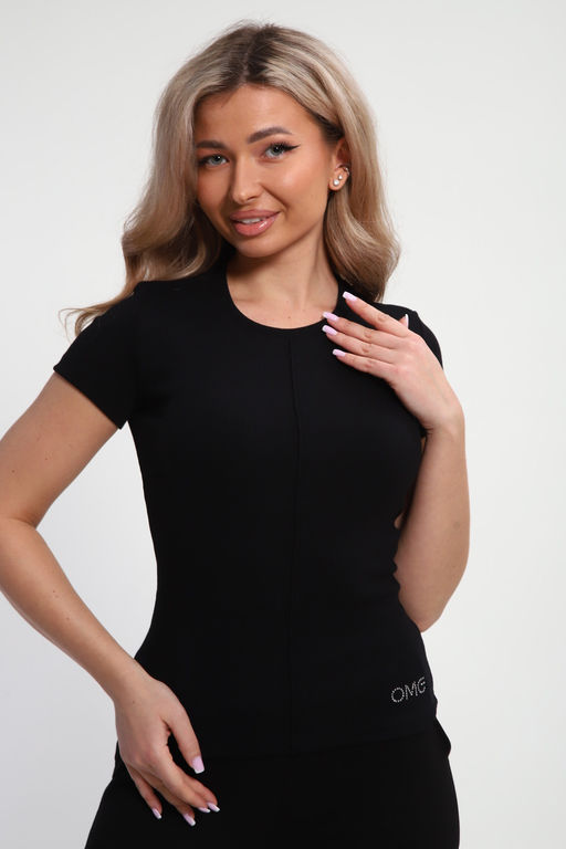 Футболка женская с швом и стразами ФЖ-002