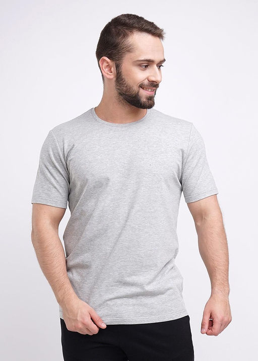 CLE Футболка муж. 600309г_мел_п меланж св.серый