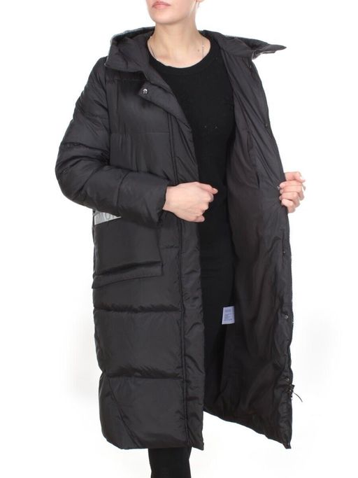 2115 BLACK Пальто зимнее женское MELISACITI (200 гр. холлофайбера) - Fashion фото 6