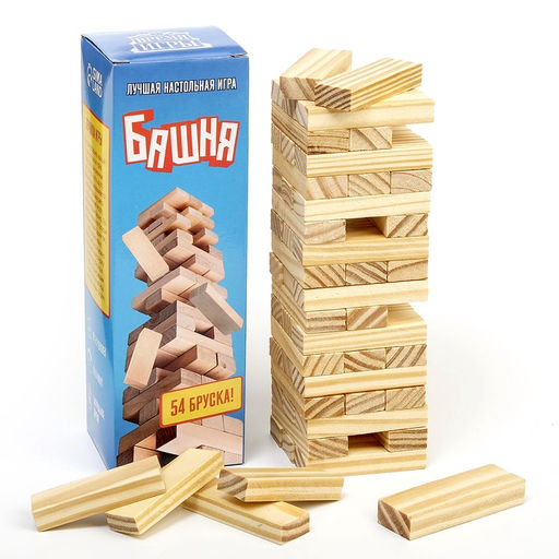 Падающая башня «Время игры», 54 бруска