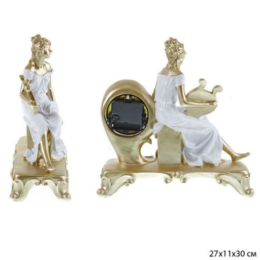 Часы статуэтка Дама с арфой 27х11х30 см / 28-679 /уп 12/ - ГалеонТрейд фото 2