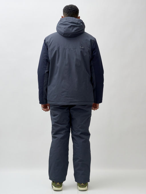 Горнолыжный костюм мужской зимний темно-серого цвета 392TC - Leifensh фото 10