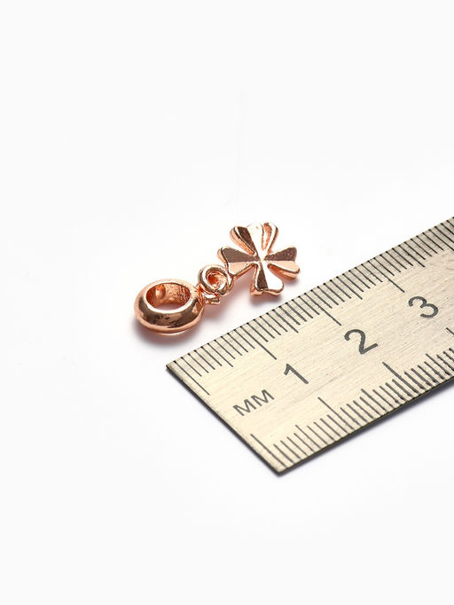 Цена за 5 шт. Шарм подвеска «Клевер» симпл, цвет розовое золото