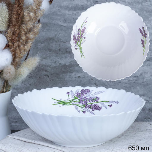 Салатник 650 мл 175 мм тарелка глубокая / TW-70 (7131-2) /уп 48/ Букет лаванды - ГалеонТрейд фото 3