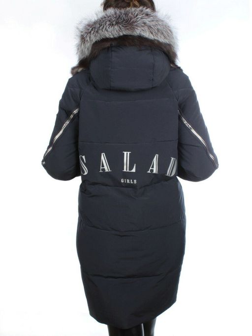 CU-19056 DK. BLUE Пальто женское зимнее CUTEELF (200 гр. холлофайбера) - Фабричный китай фото 5