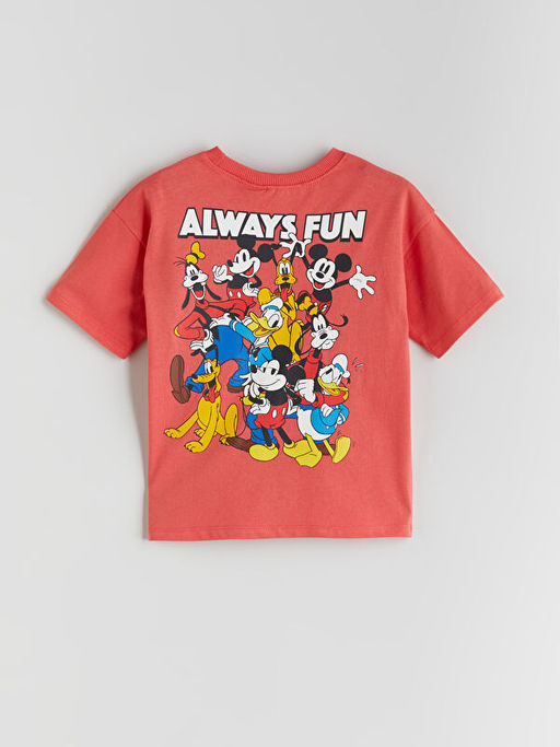 Mickey Mouse Bask?l? Erkek ?ocuk Ti??rt