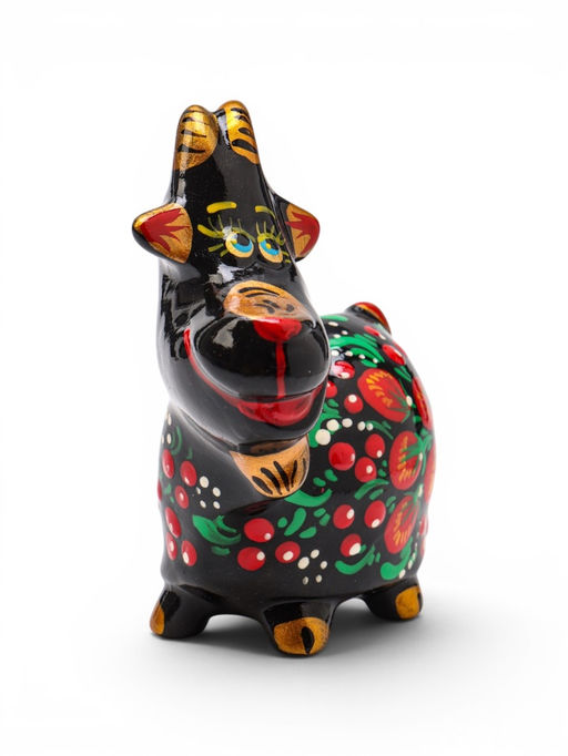 Сувенир фарфоровый «Коза Дереза» 6.5×8×4.5 см, хохлома