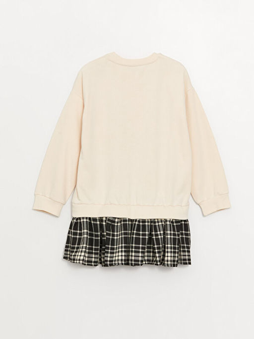 Bisiklet Yaka Bask?l? Uzun Kollu K?z ?ocuk Elbise - Waikiki фото 3