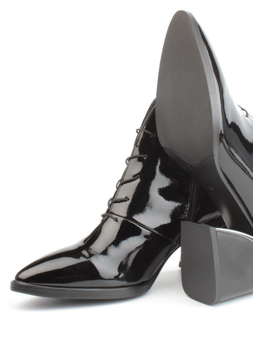 04-Z4229R-2 BLACK Ботильоны демисезонные женские (натуральная кожа, натуральная байка)