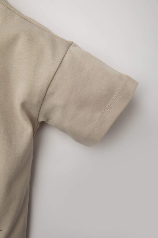 Футболка с короткими рукавами и круглым вырезом для маленьких мальчиков с рисунком пальмы - Defacto фото 3