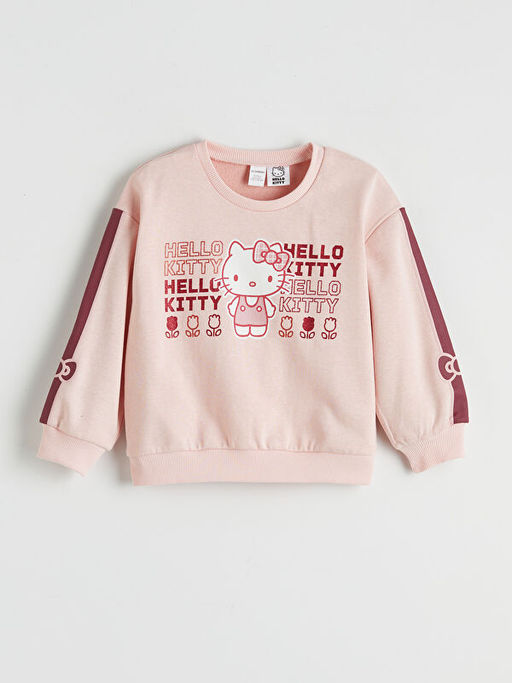 Hello Kitty Bask?l? K?z ?ocuk Sweatshirt ve E?ofman Alt