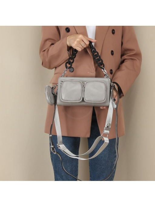 Сумка женская натуральная кожа GU 2033-2573, 1отд, плечевой ремень, св, серый SALE SALE 239452 - Adelia фото 5