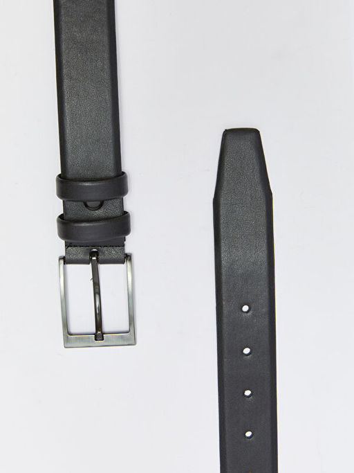 Deri G?r?n?ml? Erkek Chino Kemeri